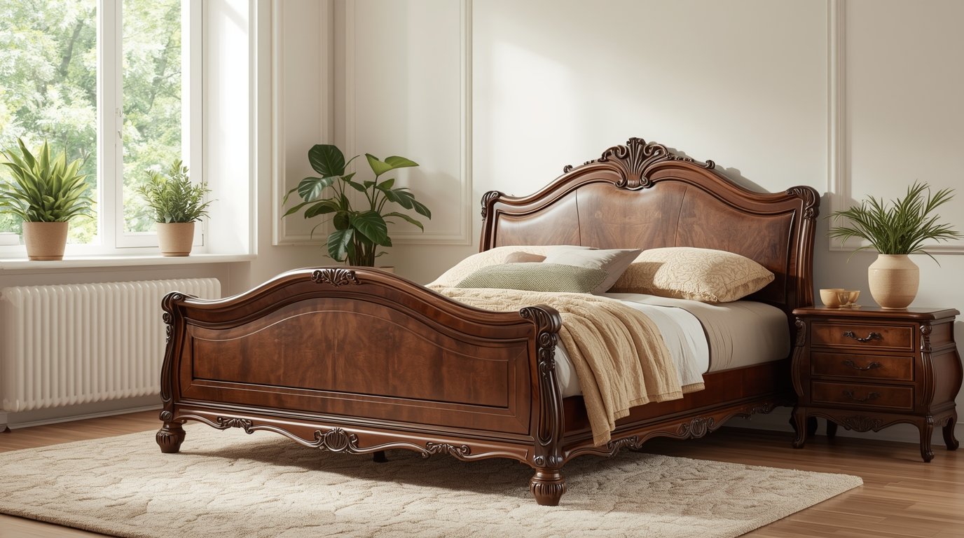 Elegant wooden bed frame by Dlixyrdhun